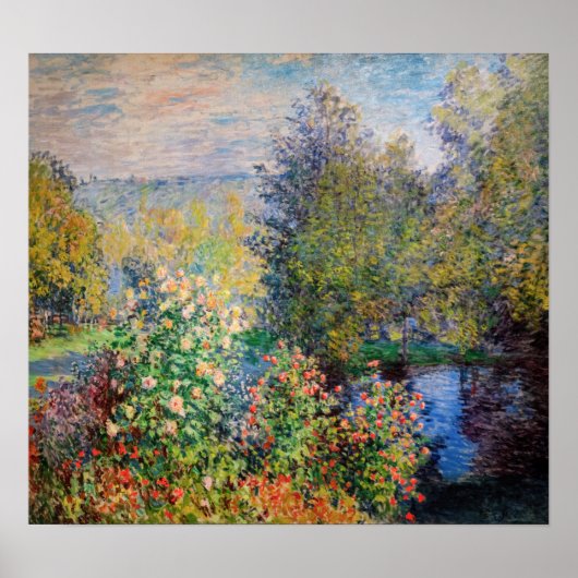 Claude Monet - Ecke des Gartens am Montgeron Poster (Vorne)