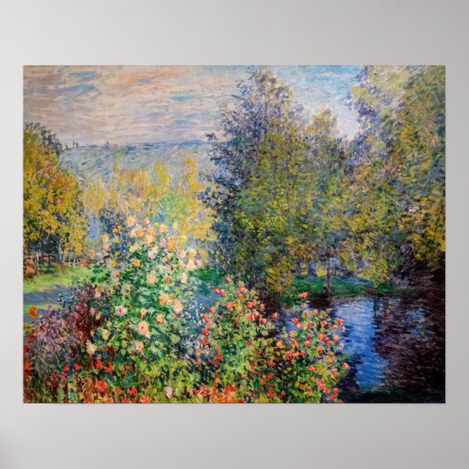 Claude Monet - Ecke des Gartens am Montgeron Poster (Vorne)