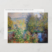 Claude Monet - Ecke des Gartens am Montgeron Postkarte (Vorne/Hinten)