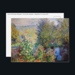 Claude Monet - Ecke des Gartens am Montgeron Postkarte<br><div class="desc">Ecke des Gartens bei Montgeron / Coin de jardin a Montgeron - Claude Monet,  Oil on Leinwand,  1876</div>