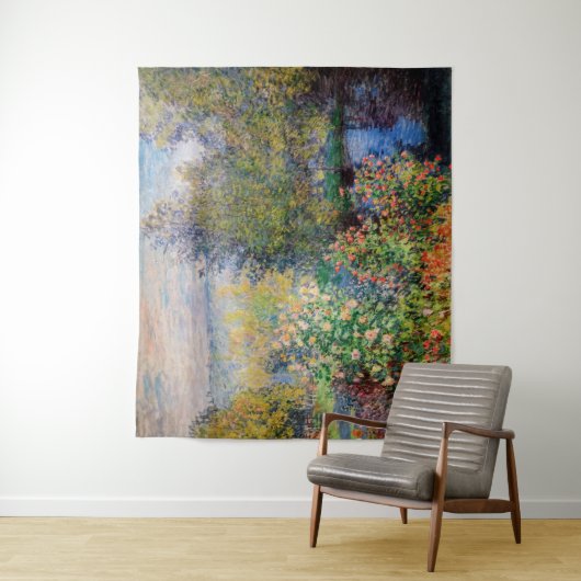Claude Monet - Ecke des Gartens am Montgeron Wandteppich (Beispiel)