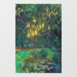 Claude Monet - Ecke eines Teiches mit Wasserlilien Fensteraufkleber<br><div class="desc">Coin du bassin aux nympheas / Corner of a Pond with Wasserlilien - Claude Monet,  Oil on Leinwand,  1918</div>