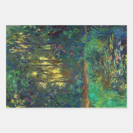Claude Monet - Ecke eines Teiches mit Wasserlilien Geschenkpapier Set (Vorderseite)