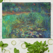 Claude Monet - Ecke eines Teiches mit Wasserlilien Geschirrtuch (Gefaltet)