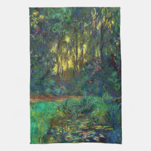 Claude Monet - Ecke eines Teiches mit Wasserlilien Geschirrtuch