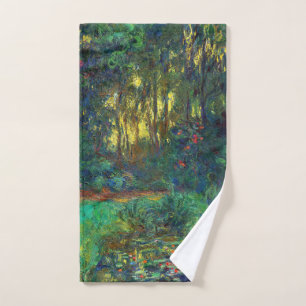 Claude Monet - Ecke eines Teiches mit Wasserlilien Handtuch