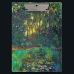 Claude Monet - Ecke eines Teiches mit Wasserlilien Klemmbrett<br><div class="desc">Coin du bassin aux nympheas / Corner of a Pond with Wasserlilien - Claude Monet,  Oil on Leinwand,  1918</div>