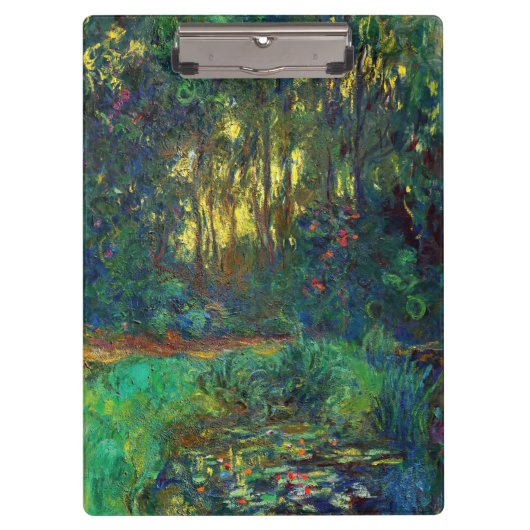 Claude Monet - Ecke eines Teiches mit Wasserlilien Klemmbrett (Vorderseite)
