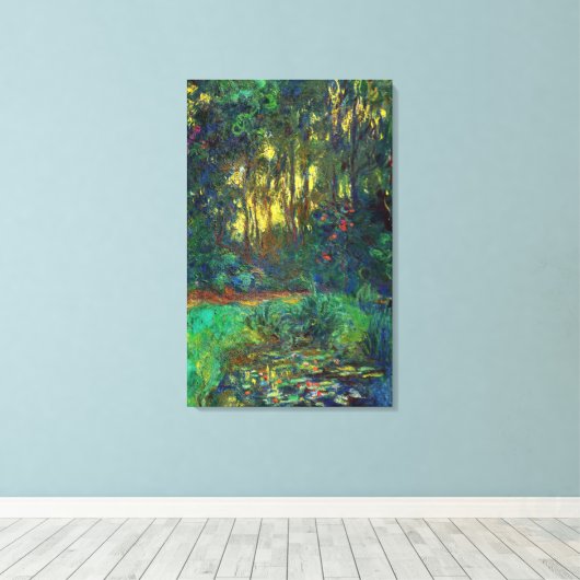 Claude Monet - Ecke eines Teiches mit Wasserlilien Leinwanddruck (Insitu (Holzboden))