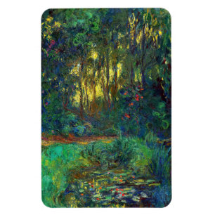 Claude Monet - Ecke eines Teiches mit Wasserlilien Magnet