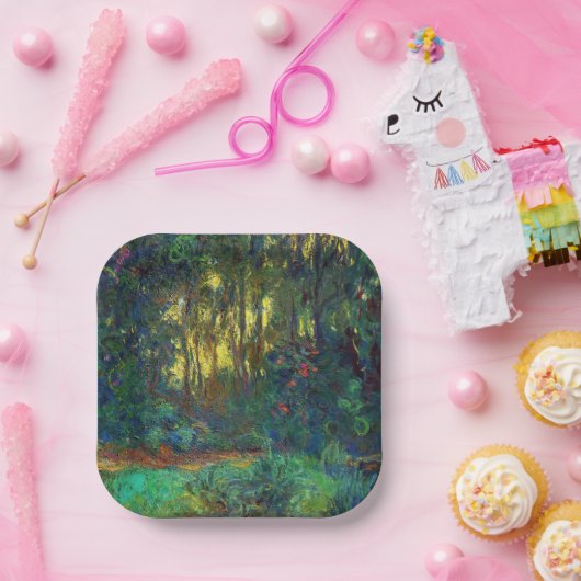 Claude Monet - Ecke eines Teiches mit Wasserlilien Pappteller (Party)