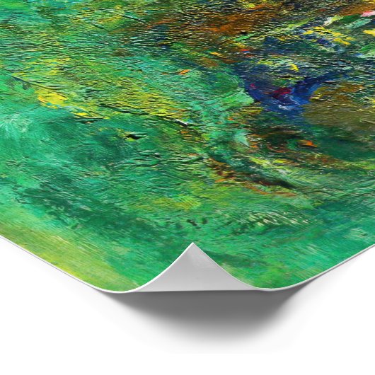 Claude Monet - Ecke eines Teiches mit Wasserlilien Poster (Ecke)