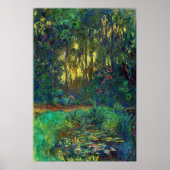 Claude Monet - Ecke eines Teiches mit Wasserlilien Poster (Vorne)
