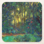 Claude Monet - Ecke eines Teiches mit Wasserlilien Rechteckiger Pappuntersetzer<br><div class="desc">Coin du bassin aux nympheas / Corner of a Pond with Wasserlilien - Claude Monet, Oil on Leinwand, 1918</div>