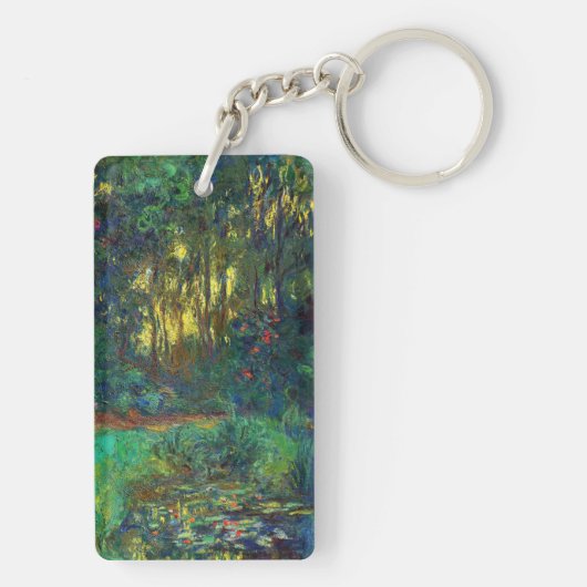 Claude Monet - Ecke eines Teiches mit Wasserlilien Schlüsselanhänger (Rückseite)