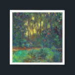 Claude Monet - Ecke eines Teiches mit Wasserlilien Serviette<br><div class="desc">Coin du bassin aux nympheas / Corner of a Pond with Wasserlilien - Claude Monet,  Oil on Leinwand,  1918</div>