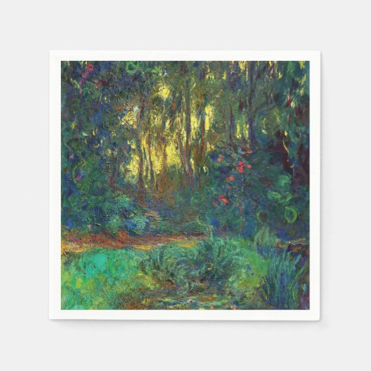 Claude Monet - Ecke eines Teiches mit Wasserlilien Serviette (Vorderseite)