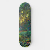 Claude Monet - Ecke eines Teiches mit Wasserlilien Skateboard (Vorderseite)