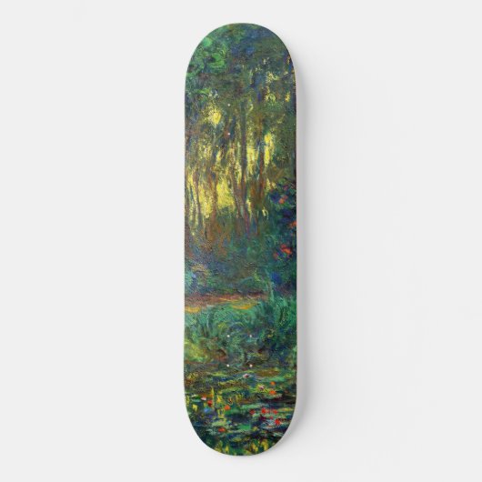 Claude Monet - Ecke eines Teiches mit Wasserlilien Skateboard (Vorderseite)