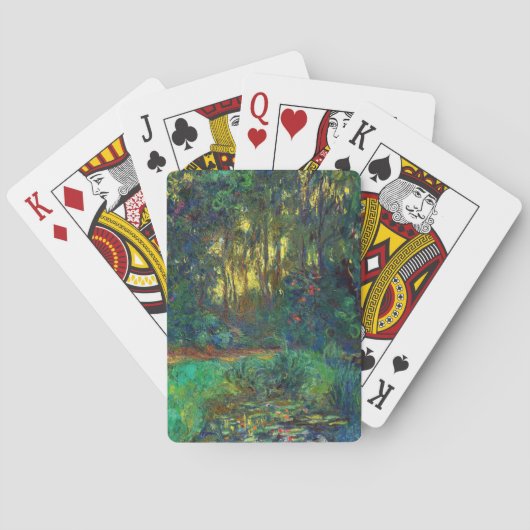 Claude Monet - Ecke eines Teiches mit Wasserlilien Spielkarten (Rückseite)