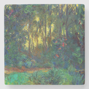 Claude Monet - Ecke eines Teiches mit Wasserlilien Steinuntersetzer