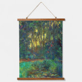 Claude Monet - Ecke eines Teiches mit Wasserlilien Wandteppich Mit Holzrahmen (Vorderseite)