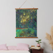 Claude Monet - Ecke eines Teiches mit Wasserlilien Wandteppich Mit Holzrahmen (Schlafzimmer)