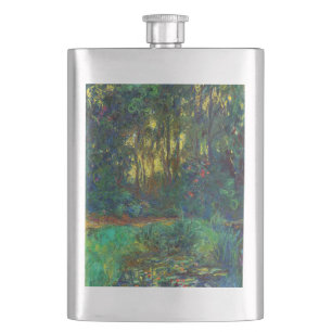 Claude Monet - Ecke eines Teichs mit Seerosen Flachmann