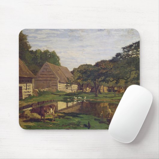 Claude Monet | ein Hof in Normandie Mousepad (Mit Mouse)