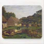 Claude Monet | ein Hof in Normandie Mousepad (Vorne)