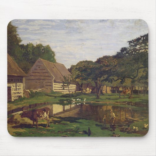 Claude Monet | ein Hof in Normandie Mousepad (Vorne)