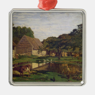 Claude Monet   ein Hof in Normandie Ornament Aus Metall