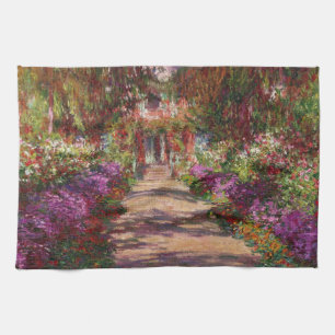 Claude Monet   Ein Weg im Monet-Garten Geschirrtuch