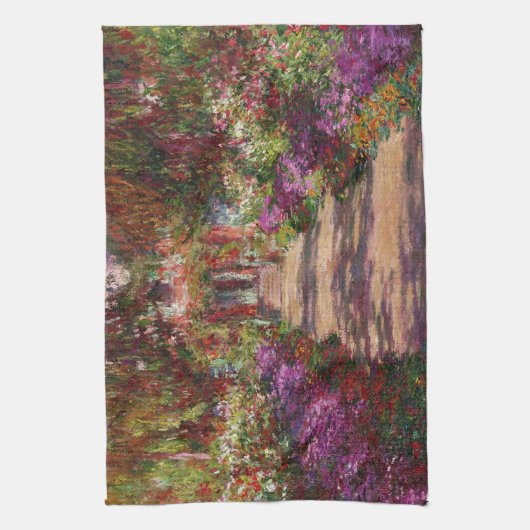 Claude Monet | Ein Weg im Monet-Garten Geschirrtuch (Vertikal)