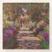 Claude Monet | Ein Weg im Monet-Garten Glasuntersetzer (Vorderseite)