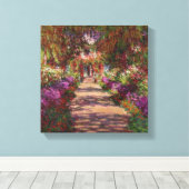 Claude Monet | Ein Weg im Monet-Garten Leinwanddruck (Insitu (Holzboden))