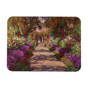 Claude Monet Ein Weg im Monet-Garten Magnet