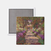 Claude Monet | Ein Weg im Monet-Garten Magnet (Vorderseite/Rückseite)