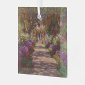 Claude Monet | Ein Weg im Monet-Garten Ornament Aus Glas (Vorderseite links)