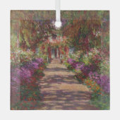 Claude Monet | Ein Weg im Monet-Garten Ornament Aus Glas (Vorderseite)