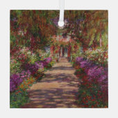 Claude Monet | Ein Weg im Monet-Garten Ornament Aus Glas (Rückseite)