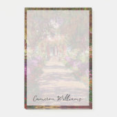 Claude Monet | Ein Weg im Monet-Garten Post-it Klebezettel (Vorderseite)