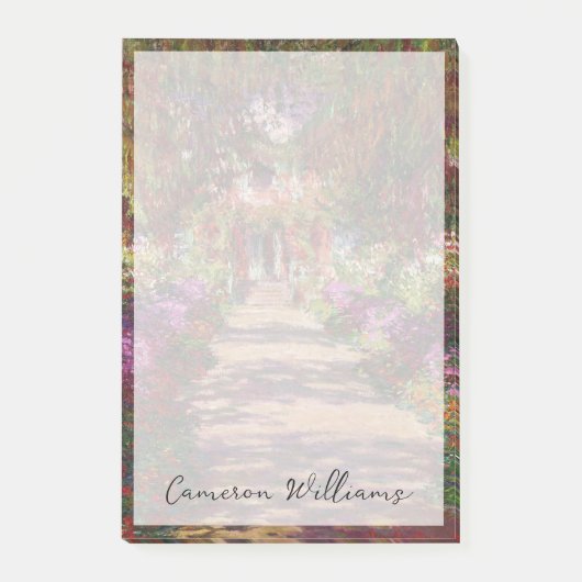 Claude Monet | Ein Weg im Monet-Garten Post-it Klebezettel (Vorderseite)