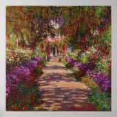 Claude Monet | Ein Weg im Monet-Garten Poster (Vorne)