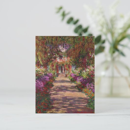 Claude Monet | Ein Weg im Monet-Garten Postkarte (Stehend Vorderseite)