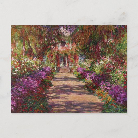 Claude Monet | Ein Weg im Monet-Garten Postkarte (Vorderseite)