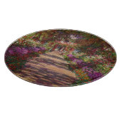 Claude Monet | Ein Weg im Monet-Garten Schneidebrett (Ecke)