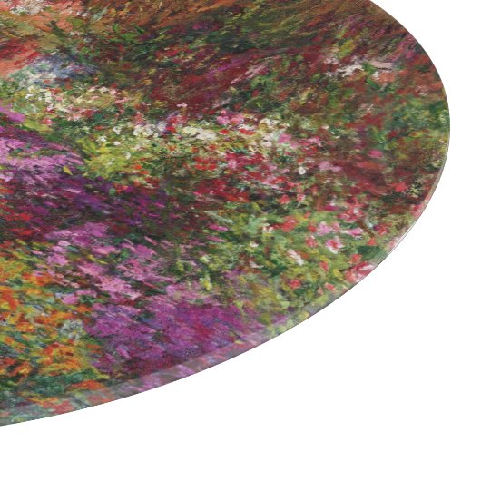 Claude Monet | Ein Weg im Monet-Garten Schneidebrett (Ecke)