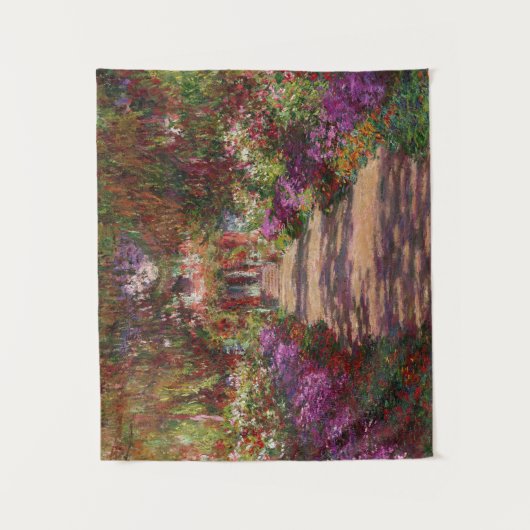 Claude Monet | Ein Weg im Monet-Garten Wandteppich (Vorderseite)