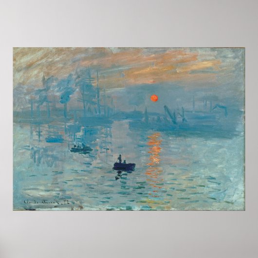 CLAUDE MONET - Eindruck, Sonnenaufgang 1872 Poster (Vorne)